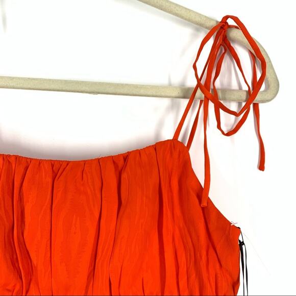House of Harlow 1960 X Revolve Smocked Orange Cropped Tank Size XXS - Picture 4 of 6